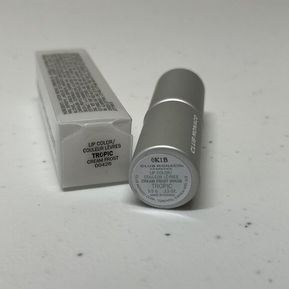 Club Monaco Cream Frost Lipstick Shade TROPIC Full Size NEW IN BOX Discontinued - Picture 6 of 10